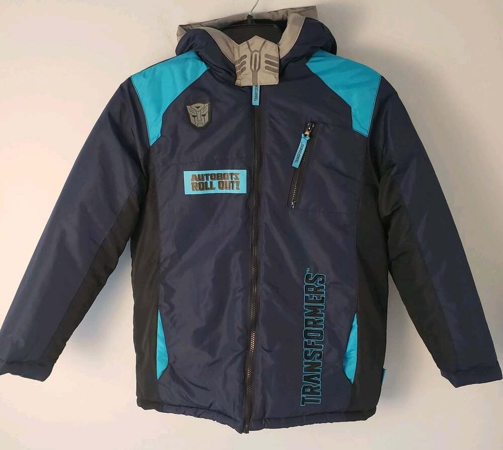 Hasbro Transformers Winter Jacket  Optimus Prime Jacket Blue NTW Sz 10-12 Rare